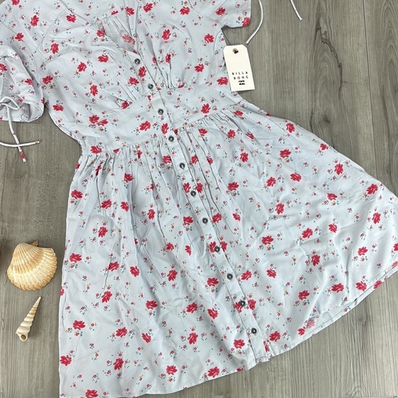 🔆BILLABONG🔆Twirl Twist V-Neck Mini Dress - Picture 8 of 16